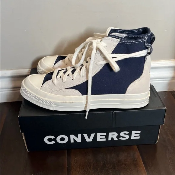 Converse Navy and White Chuck Taylor High Top Sneakers - Picture 11 of 12